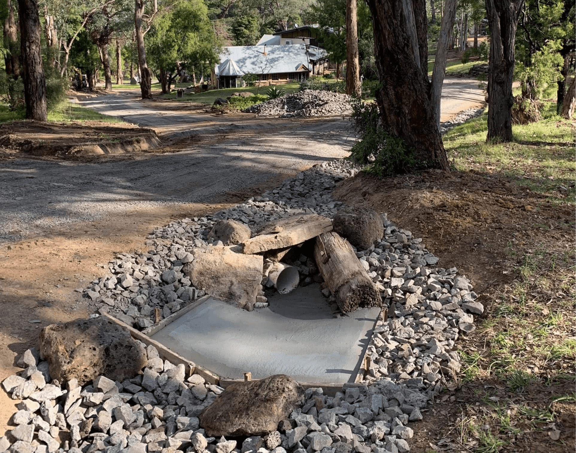Anderson & Sons earthmoving and dam construction project 13 - excavator, excavation or dam work