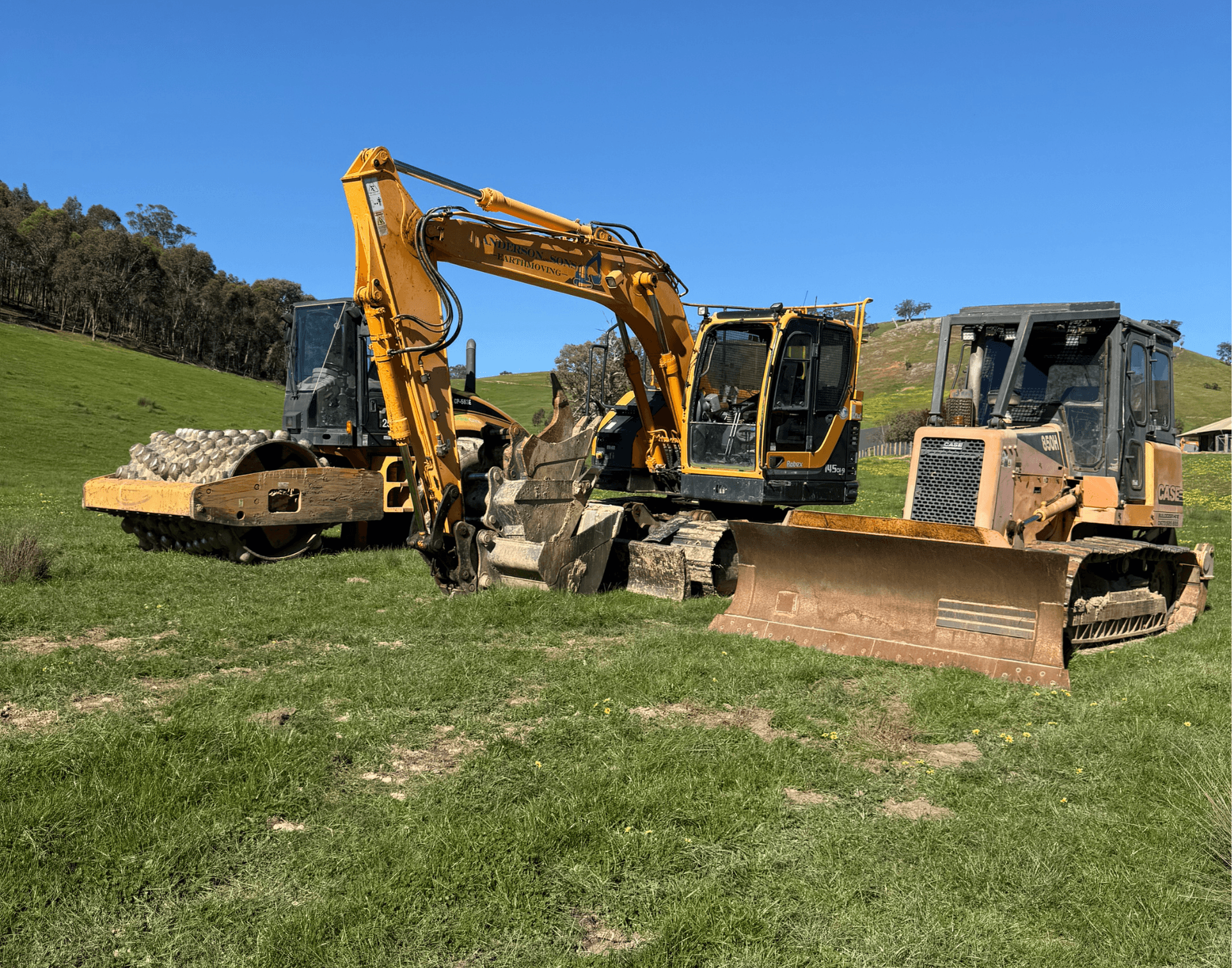 Anderson & Sons earthmoving and dam construction project 17 - excavator, excavation or dam work