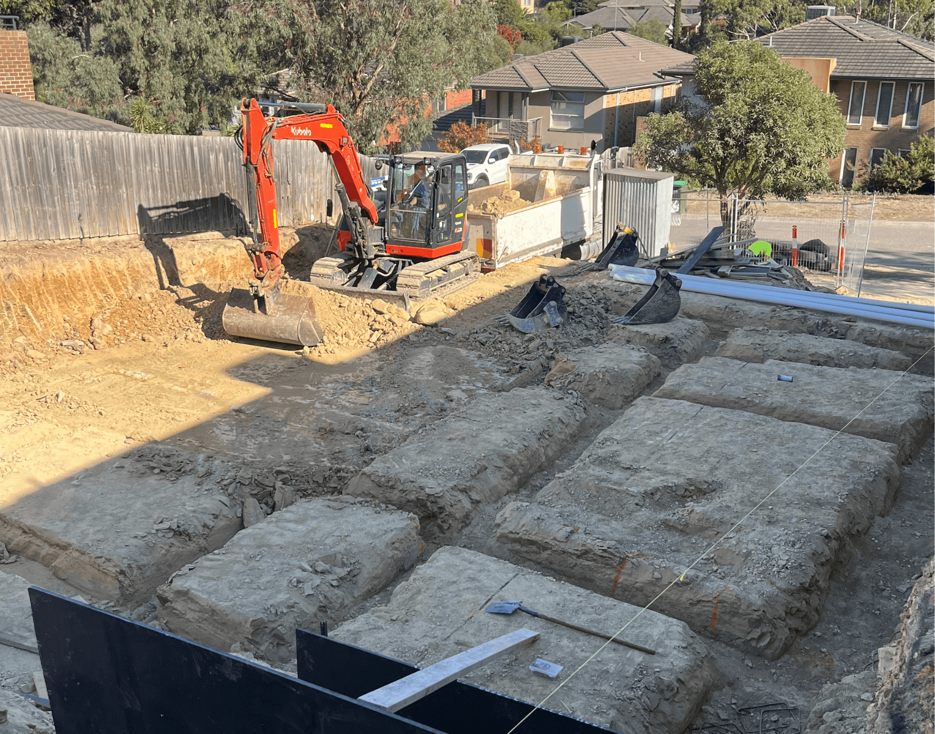 Anderson & Sons earthmoving and dam construction project 19 - excavator, excavation or dam work