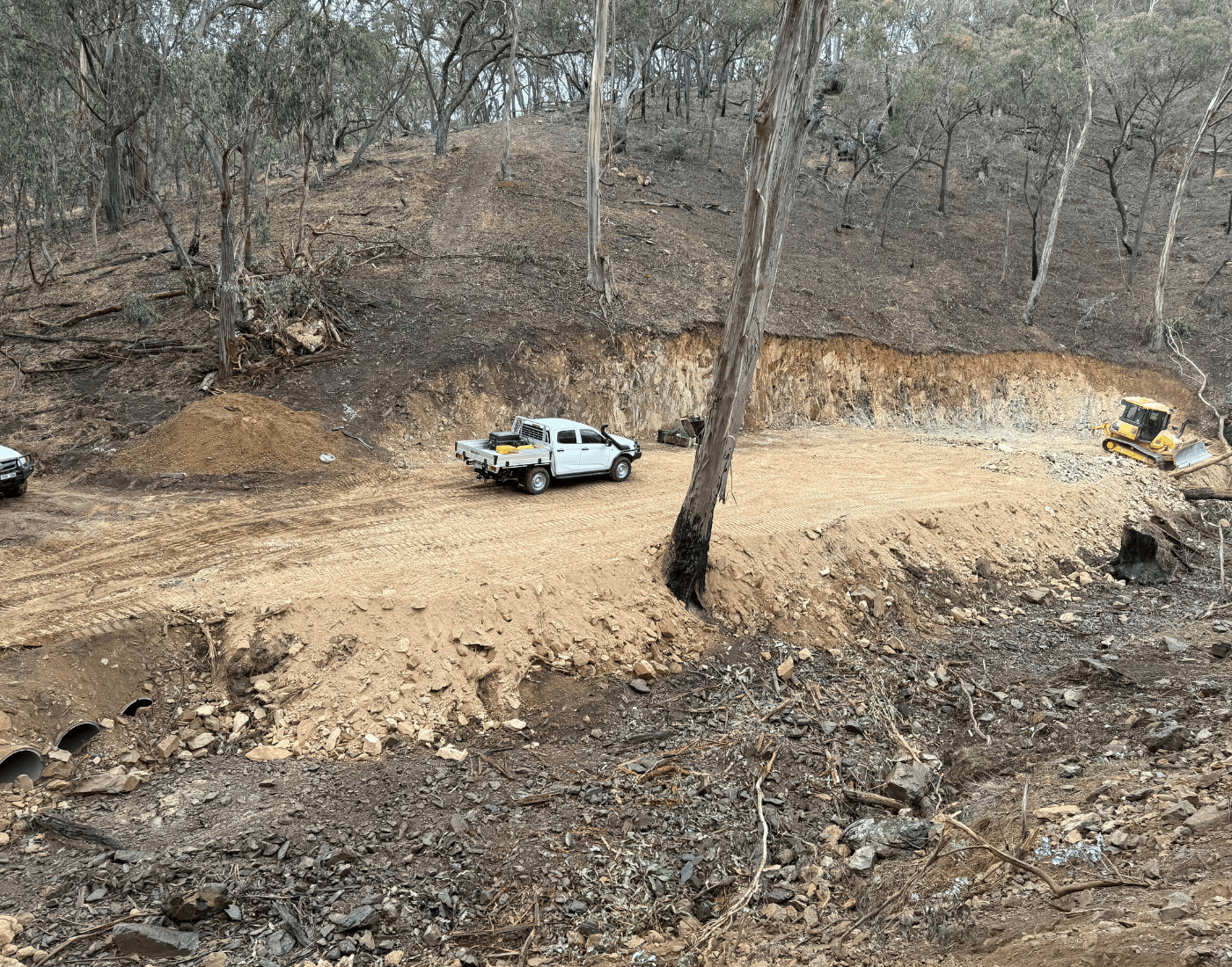 Anderson & Sons earthmoving and dam construction project 28 - excavator, excavation or dam work