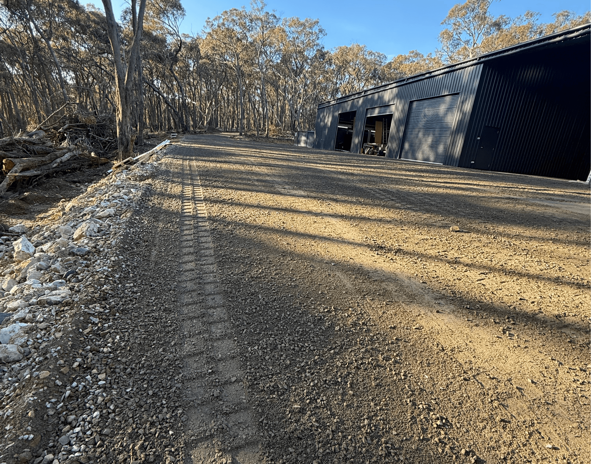 Anderson & Sons earthmoving and dam construction project 4 - excavator, excavation or dam work