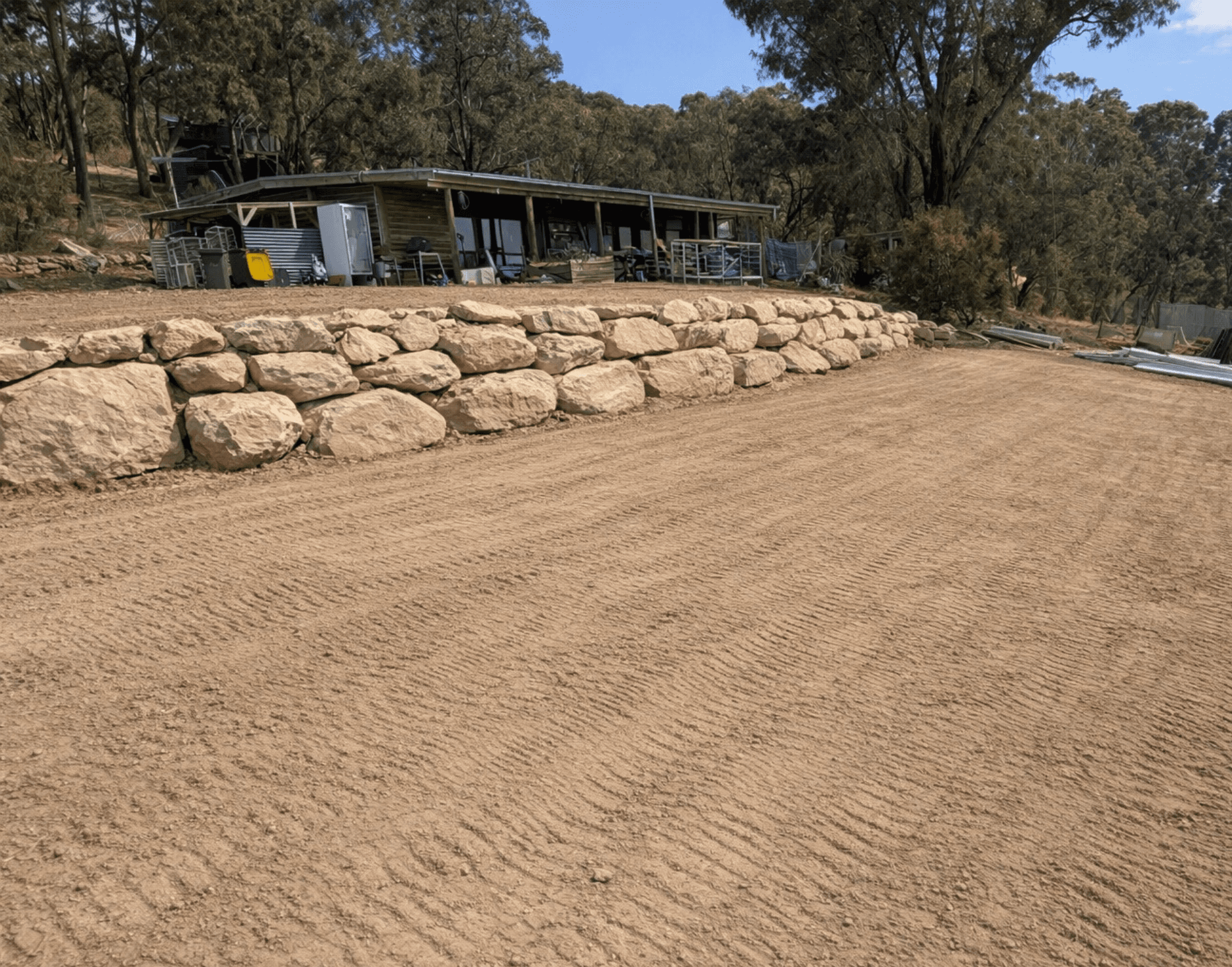 Anderson & Sons earthmoving and dam construction project 9 - excavator, excavation or dam work